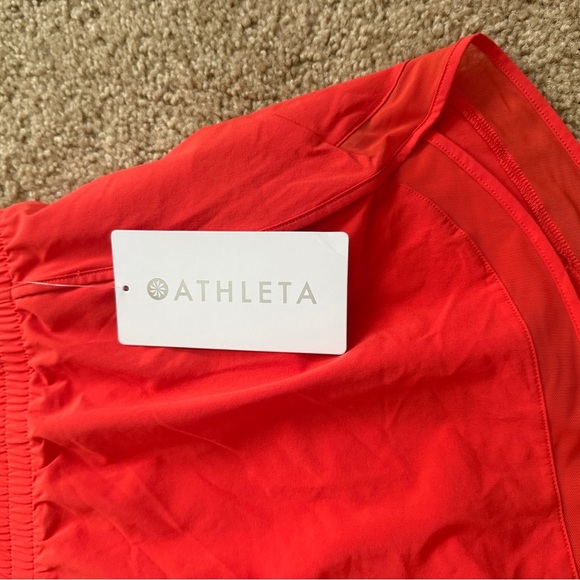 Athleta Women's Bright Red Athletic Shorts - Picture 4 of 7